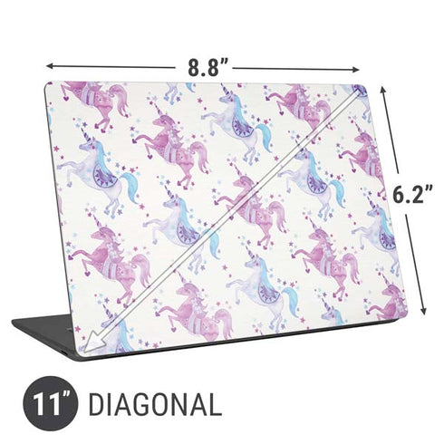 Cat Coq Purple Unicorns Universal Laptop 11in (8.8 x 6.2in) Skin